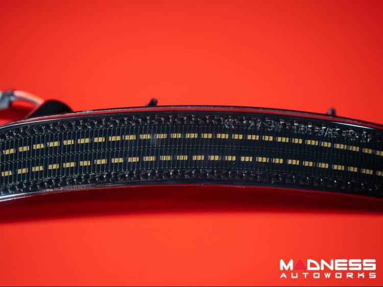 FIAT 500 Rear Bumper Side Blinker Lights (2) Smoked Black Finish